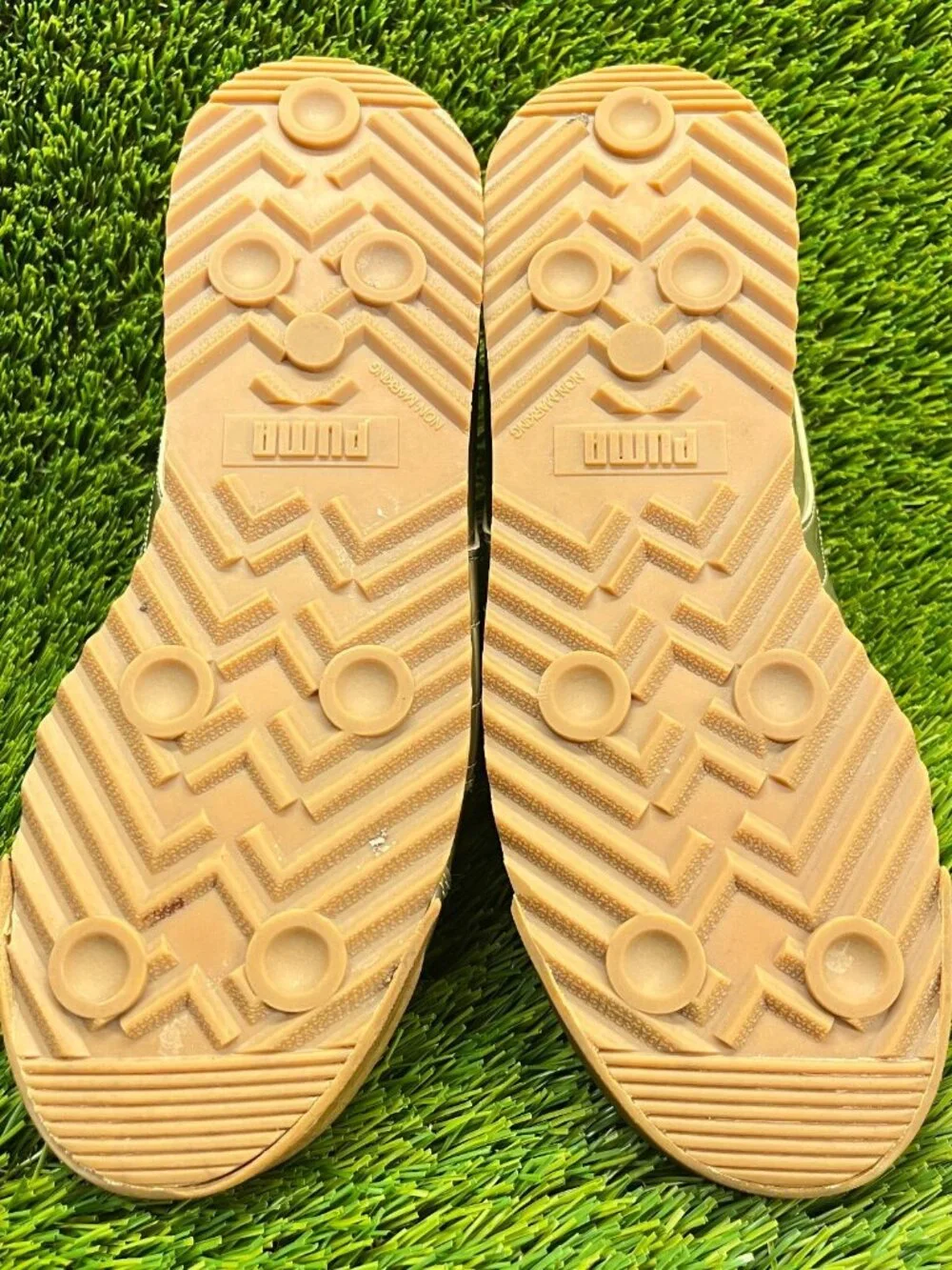 Puma Roma Patent Ano Gold Boys Size‎ 7Y Athletic Walking Leather Shoes Sneakers